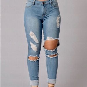 Boardwalk jeans light wash FashionNova